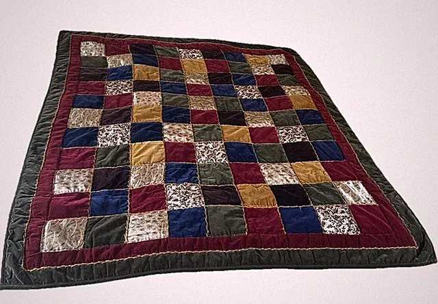 Field Gear Home Collections A Cent Blanket Patchwork Quilt Velvet 52 X 58
