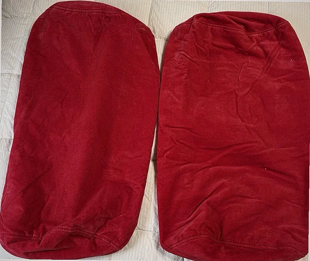 IKEA BEDDINGE RED VELVET OBLONG PILLOW COVERS SHAMS RED VELVET BLEND 24 X 15