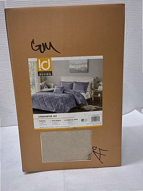 Intelligent Design Velvet Comforter Set Luxury Diamond Quilt 4 Pcs King