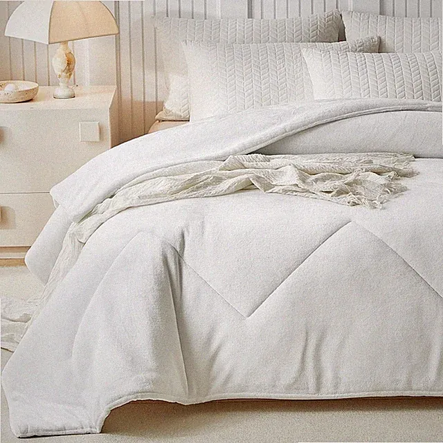 King Size Velvet Comforter Duvet Insert - 100% Milk Velvet Bedding Comforters