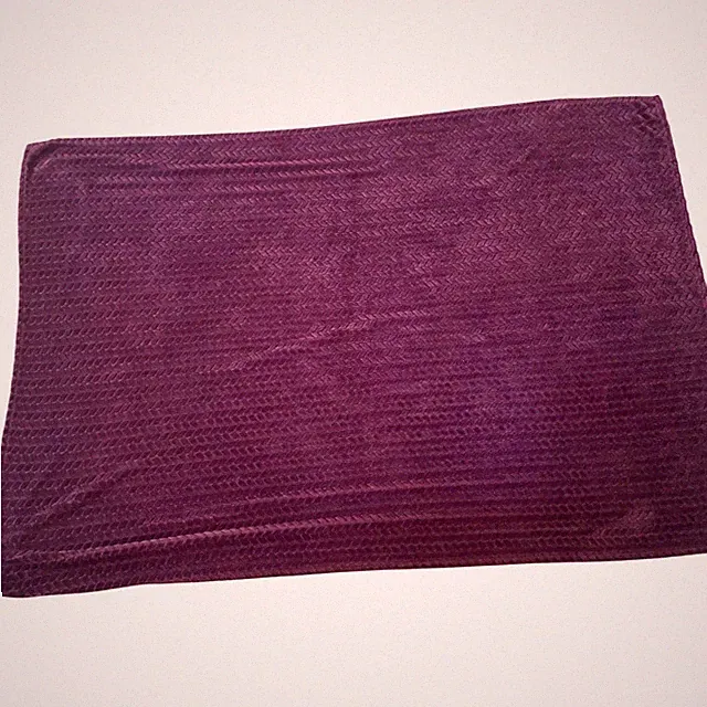 Mônte & Jardin Purple Luxury Throw Blanket 80 x 60 in Soft Velvet Mesh Plum