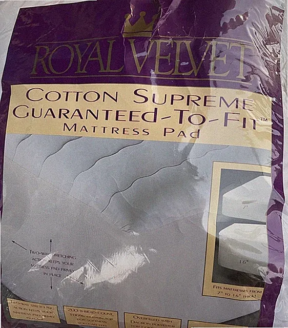 NEW Royal Velvet Luxury Loft Mattress Pad Cal King White Cotton Supreme 72x84
