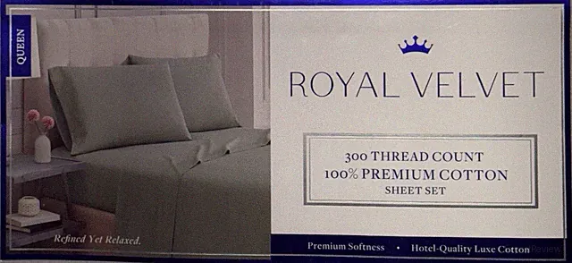 Royal Velvet Sheet Set Queen 300TC Grey 100% Cotton Bedroom Sheets NEW