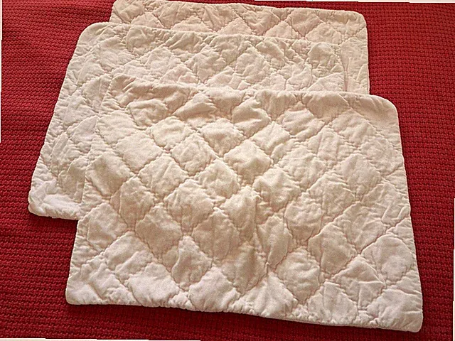 SIMPLY SHABBY CHIC PALEST PINK VELVET QUILTED STANDARD SIZE PILLOW SHAMS 3