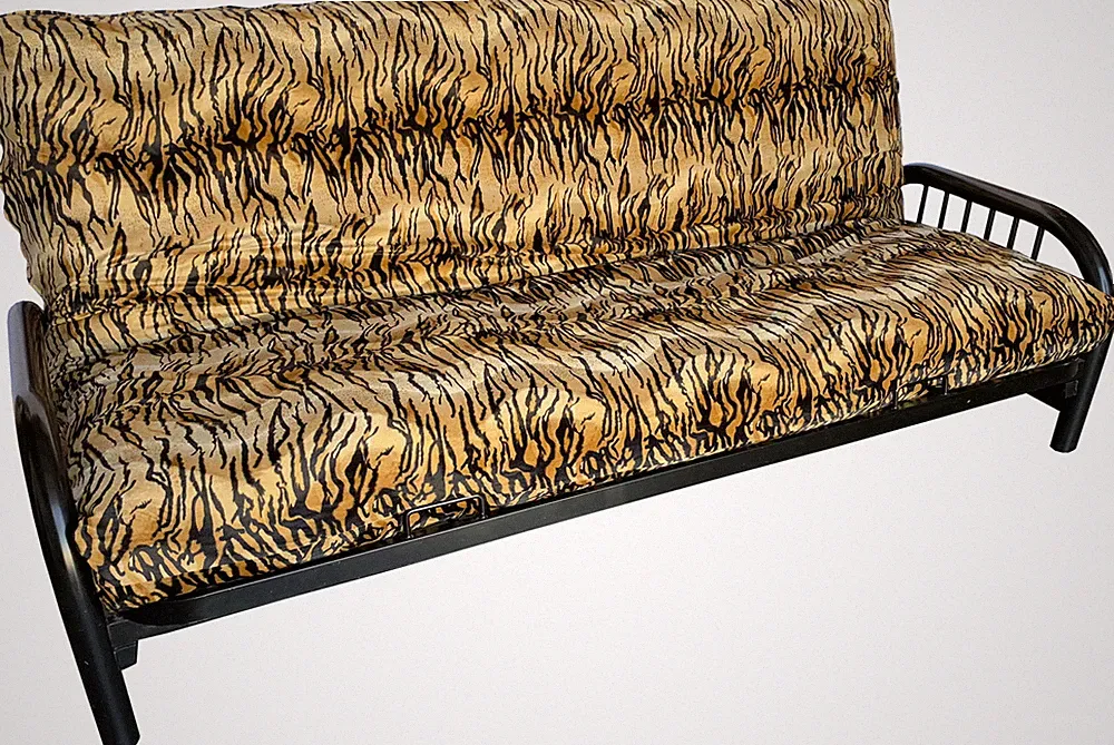 Tiger Skin Velvet Full Size Futon Mattress Protectors, Bed Washable Covers