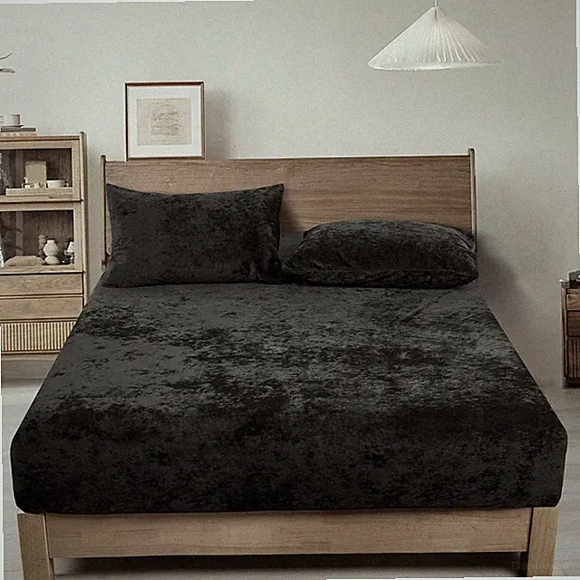 Truly Velvet Fitted Sheet Only Queen Size, Luxury Super Soft Cozy Comfy Flannel