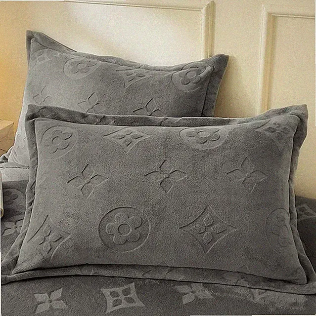 Velvet Bed Sheet 4-piece Set, Sheet and Pillow Case for Single, Queen, King Bed