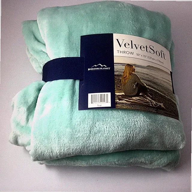 Velvet Soft Throw Teal Blue 50" x 70" New