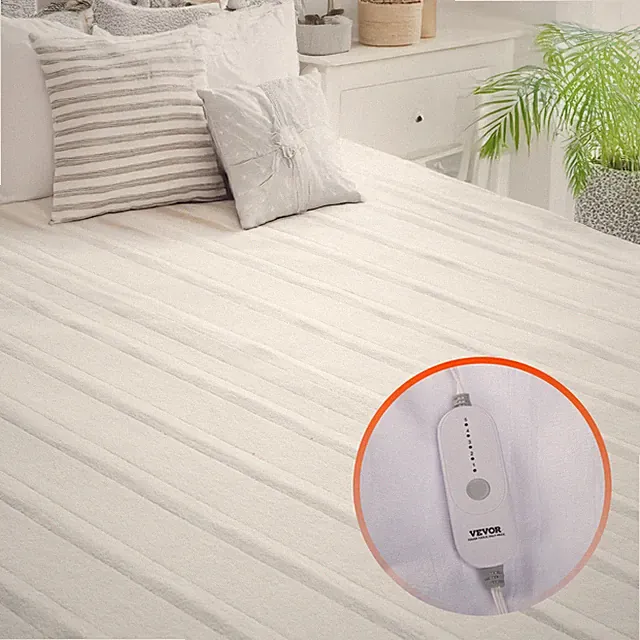 VEVOR Heated Mattress Pad 60x80 in Queen Electric Warmer Coral Fleece Auto Off